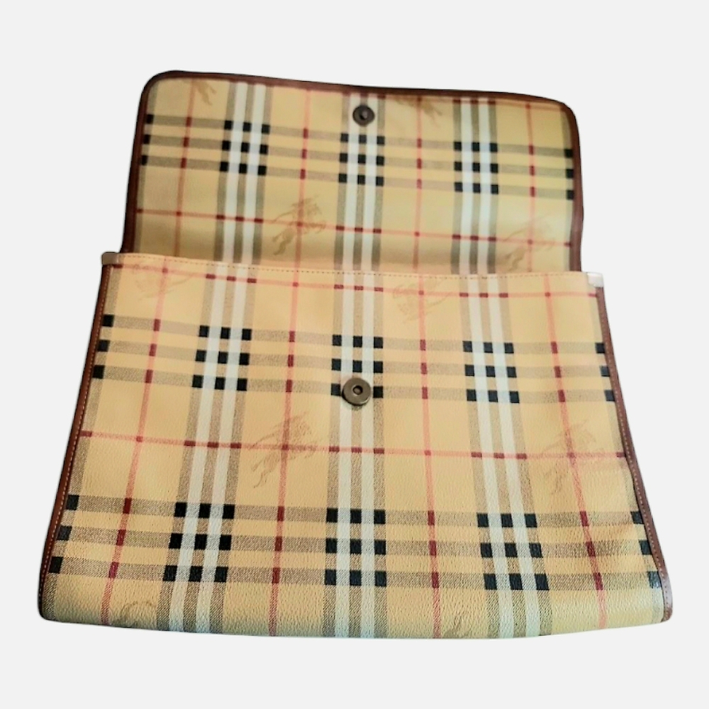 BURBERRY VINTAGE NOVACHECK CLUTCH OR TAB  HOLDER POUCH EUC - Picture 4 of 13